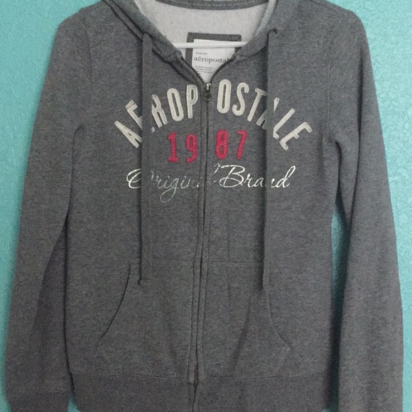 Medium Grey And Pink Aeropostale Jacket 